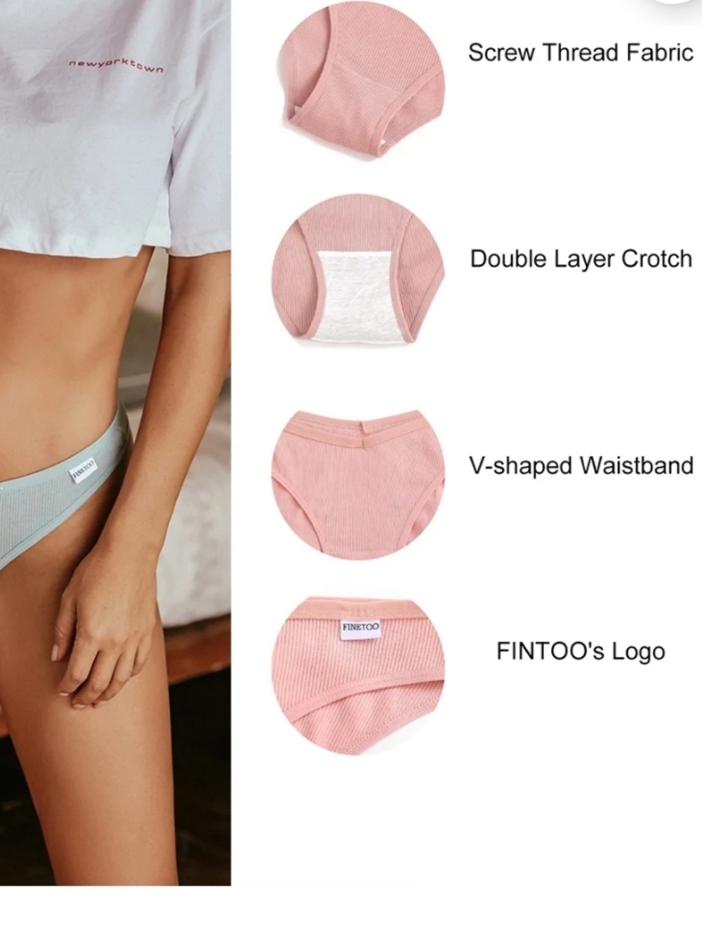 Everyday Ribbed Cotton Briefs Multi-Pack - Picture 3 of 5
